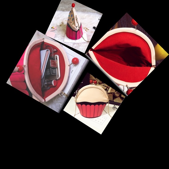 🍭NWT CUPCAKE KISS LOCK STRUCTURED BAG - Picture 5 of 7